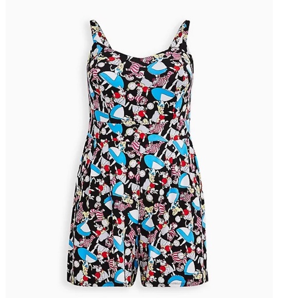 torrid Pants - DISNEY ALICE IN WONDERLAND TEA PARTY ROMPER